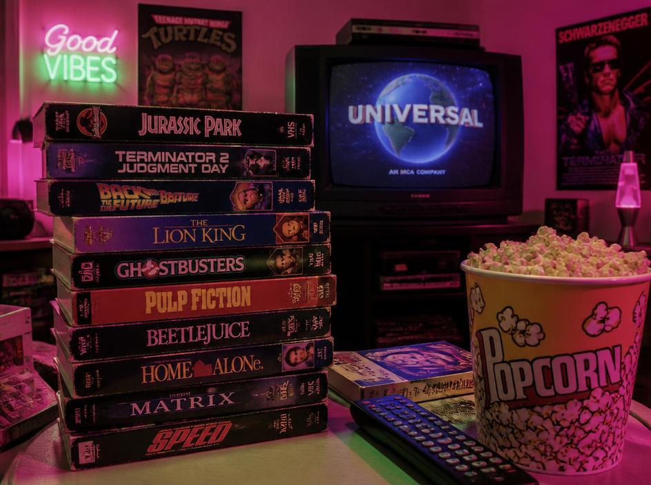 90er Filme: VHS Kassetten und Blockbuster